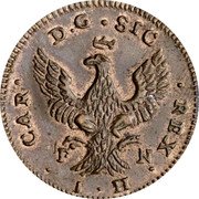 Italy Grano Carlo 1737 FN-IH KM# 158 CAR D G SIC REX F N I H coin obverse Italy Grano Carlo 1737 FN-IH KM# 158 CAR D G SIC REX F N I H coin obverse