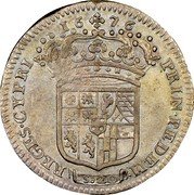 Italy Lira Vittorio Amedeo II 1676 KM# 291 PRIN PEDEM S 20 REGES CYPRI 1676 coin reverse Italy Lira Vittorio Amedeo II 1676 KM# 291 PRIN PEDEM S 20 REGES CYPRI 1676 coin reverse