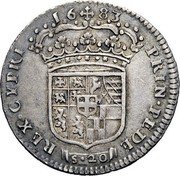 Italy Lira Vittorio Amedeo II 1683 KM# 306 16 83 PRINC PEDE REX CYPRI S 20 coin reverse Italy Lira Vittorio Amedeo II 1683 KM# 306 16 83 PRINC PEDE REX CYPRI S 20 coin reverse