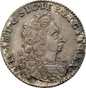 Italy Lira Vittorio Amedeo II 1718 KM# 365 VIC. AM. D.G. SIC. IER. ET. CYP. REX. coin obverse Italy Lira Vittorio Amedeo II 1718 KM# 365 VIC. AM. D.G. SIC. IER. ET. CYP. REX. coin obverse