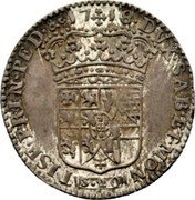 Italy Lira Vittorio Amedeo II 1718 KM# 365 DVX. SAB. ET. MON - TISF. PRIN. PED. &C. 17 18 coin reverse Italy Lira Vittorio Amedeo II 1718 KM# 365 DVX. SAB. ET. MON - TISF. PRIN. PED. &C. 17 18 coin reverse