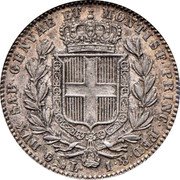 Italy Lira Carlo Alberto 1835 F//P (a) KM# 129.1 DVX SAB GENVAE ET MONTISF PRINC PED & L 1 coin reverse Italy Lira Carlo Alberto 1835 F//P (a) KM# 129.1 DVX SAB GENVAE ET MONTISF PRINC PED & L 1 coin reverse