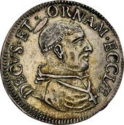 Italy Luigini (Liguino) Seborga Commune 1669 KM# 7 DECVS ET ORNAM ECCIAE coin obverse Italy Luigini (Liguino) Seborga Commune 1669 KM# 7 DECVS ET ORNAM ECCIAE coin obverse