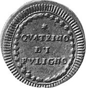 Italy Quattrino 1798 KM# 14.1 Roman Republic - Foligno/ First Republic Standard Coinage QVATRINO D I FVLIGNO coin obverse Italy Quattrino 1798 KM# 14.1 Roman Republic - Foligno/ First Republic Standard Coinage QVATRINO D I FVLIGNO coin obverse