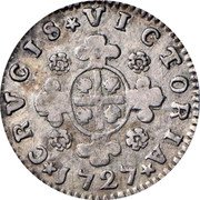 Italy Reale Vittorio Amedeo II 1727 KM# 9 CRVCIS VICTORIA 1727 coin reverse Italy Reale Vittorio Amedeo II 1727 KM# 9 CRVCIS VICTORIA 1727 coin reverse
