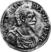 Italy Scudo Alessandro Farnese 1604 Retrograde 4 MB# 36 ALEX FAR DVX III PL P ET C coin obverse Italy Scudo Alessandro Farnese 1604 Retrograde 4 MB# 36 ALEX FAR DVX III PL P ET C coin obverse