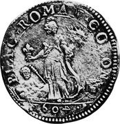 Italy Scudo Alessandro Farnese 1604 Retrograde 4 MB# 36 PLAC ROMAN COLON 1604 coin reverse Italy Scudo Alessandro Farnese 1604 Retrograde 4 MB# 36 PLAC ROMAN COLON 1604 coin reverse