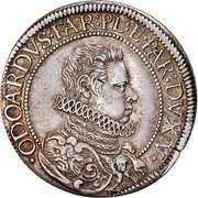 Italy Scudo Odoardo Farnese 1629 LX KM# 16 ODOARDVS FAR PL ET PAR DUX V coin obverse Italy Scudo Odoardo Farnese 1629 LX KM# 16 ODOARDVS FAR PL ET PAR DUX V coin obverse