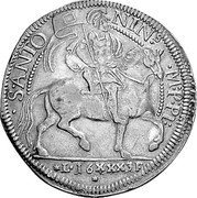 Italy Scudo (1633) LX 16XXX3 KM# 12.2 Piacenza/ Duchy Standard Coinage S. ANTO NINS M P PL L 16XXX3F coin reverse Italy Scudo (1633) LX 16XXX3 KM# 12.2 Piacenza/ Duchy Standard Coinage S. ANTO NINS M P PL L 16XXX3F coin reverse