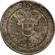 Italy Scudo Napoleone Spinola 1669 KM# 15 ET S ROM IMP COM RONCHI D ET C 1669 coin reverse Italy Scudo Napoleone Spinola 1669 KM# 15 ET S ROM IMP COM RONCHI D ET C 1669 coin reverse