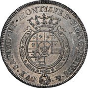 Italy Scudo Vittorio Amedeo III 1773 KM# 74 DVX SABAVD ET MONTISFER PRINC PEDEM & coin reverse Italy Scudo Vittorio Amedeo III 1773 KM# 74 DVX SABAVD ET MONTISFER PRINC PEDEM & coin reverse