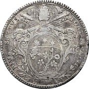 Italy Scudo Pius VI 1780 KM# 10 PIVS SEXTVS PONT M A VI coin obverse Italy Scudo Pius VI 1780 KM# 10 PIVS SEXTVS PONT M A VI coin obverse