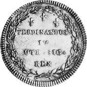 Italy Scudo Ferdinando IV 1800 R KM# 32 FERDINANDUS IV UTB SLC REX coin obverse Italy Scudo Ferdinando IV 1800 R KM# 32 FERDINANDUS IV UTB SLC REX coin obverse