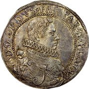 Italy Scudo (Odoardo Farnese) DAV# 4120 ODOARDVS FAR PAR ET PLA DVX V coin obverse Italy Scudo (Odoardo Farnese) DAV# 4120 ODOARDVS FAR PAR ET PLA DVX V coin obverse