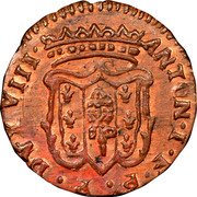 Italy Sesino Antonio Farnese ND KM# 32 ANTON I F P P DVX VIII coin obverse Italy Sesino Antonio Farnese ND KM# 32 ANTON I F P P DVX VIII coin obverse