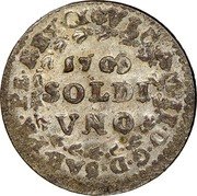 Italy Soldo Vittorio Amedeo II 1709 KM# 352 VIC.AM.II.D.G.D.SAB.PR.PE.REX.CY 1709 SOLDI VNO coin obverse Italy Soldo Vittorio Amedeo II 1709 KM# 352 VIC.AM.II.D.G.D.SAB.PR.PE.REX.CY 1709 SOLDI VNO coin obverse