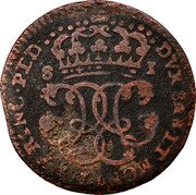 Italy Soldo Carlo Emanuele III 1749 KM# 16 DVX SAB ET MONTISF PRINC PED S I coin reverse Italy Soldo Carlo Emanuele III 1749 KM# 16 DVX SAB ET MONTISF PRINC PED S I coin reverse