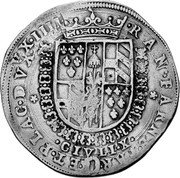 Italy Tallero Ranuccio Farnese II ND (1626) DAV# 4117 RAN FARN PAR ET PLA C D V X IIII coin obverse Italy Tallero Ranuccio Farnese II ND (1626) DAV# 4117 RAN FARN PAR ET PLA C D V X IIII coin obverse