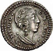 Italy Tari Carlo. Sicily 1735 CP//FN KM# 138 CAR. BOR. III. D. G. coin obverse