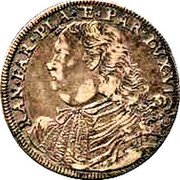Italy Testone (Ranuccio II) KM# 26 RAN FAR PLA ET PAR DVX VI coin obverse Italy Testone (Ranuccio II) KM# 26 RAN FAR PLA ET PAR DVX VI coin obverse