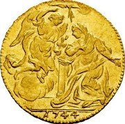 Italy Zecchino Carlo Emanuele III 1743 KM# 38 1744 coin reverse Italy Zecchino Carlo Emanuele III 1743 KM# 38 1744 coin reverse