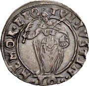 Italy 1/16 Scudo Francesco Contarini ND ID KM# 119 MEMOR ERO TVI IVSTIN 10 coin reverse Italy 1/16 Scudo Francesco Contarini ND ID KM# 119 MEMOR ERO TVI IVSTIN 10 coin reverse