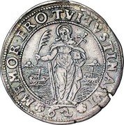 Italy 62 Soldi Giovanni Pesaro 1658 KM# 287 62 MEMOR ERO TVI IVSTINA VI coin reverse Italy 62 Soldi Giovanni Pesaro 1658 KM# 287 62 MEMOR ERO TVI IVSTINA VI coin reverse