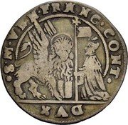 Italy 62 Soldi Francesco Contarini ND KM# 122 DVX S M VEN FRANC CONT coin obverse Italy 62 Soldi Francesco Contarini ND KM# 122 DVX S M VEN FRANC CONT coin obverse