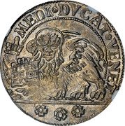 Italy 1/2 Ducato Alvise Mocenigo IV ND GP KM# 660 MEDI DVCAT VENET coin reverse Italy 1/2 Ducato Alvise Mocenigo IV ND GP KM# 660 MEDI DVCAT VENET coin reverse