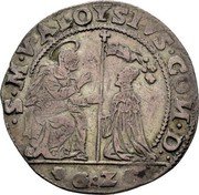 Italy 1/2 Ducato Alvise Contarini ND GZ KM# 355 S M V ALOYSIVS CON D G Z coin obverse Italy 1/2 Ducato Alvise Contarini ND GZ KM# 355 S M V ALOYSIVS CON D G Z coin obverse