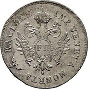 Italy 1/2 Lira Franz II 1800 KM# 782 IMP VENETA MONETA PROVINCIALE F II coin obverse Italy 1/2 Lira Franz II 1800 KM# 782 IMP VENETA MONETA PROVINCIALE F II coin obverse