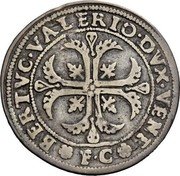Italy 70 Soldi Bertucci Valier 1656 FC KM# 269 BERTVC VALERIO DVX VE coin obverse Italy 70 Soldi Bertucci Valier 1656 FC KM# 269 BERTVC VALERIO DVX VE coin obverse