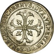 Italy 1/2 Scudo (70 Soldi; 3 Lire) Marco Foscarini 1762 ZD Reverse legend with normal N's. KM# 639 MARCUS FOSCARENVS DVX VENETIAR Z D coin obverse