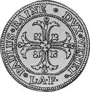 Italy 1/2 Scudo (70 Soldi; 3 Lire) 1779 LAF Reverse legend with normal N's. KM# 705 Venice/ Republic Standard Coinage PAULUS RAINE DVX VENET coin obverse Italy 1/2 Scudo (70 Soldi; 3 Lire) 1779 LAF Reverse legend with normal N's. KM# 705 Venice/ Republic Standard Coinage PAULUS RAINE DVX VENET coin obverse