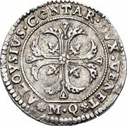 Italy 1/2 Scudo (70 Soldi; 3 Lire) Foliated Cross. Alvise Contarini ND MQ KM# 357 ALOYSIVS CONTAR(E) DVX VENET coin obverse Italy 1/2 Scudo (70 Soldi; 3 Lire) Foliated Cross. Alvise Contarini ND MQ KM# 357 ALOYSIVS CONTAR(E) DVX VENET coin obverse