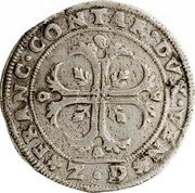Italy 1/2 Scudo (70 Soldi; 3 Lire) Foliated Cross. Francesco Contarini ND ZD KM# 123 FRANC CONTAR DVX VEN coin obverse Italy 1/2 Scudo (70 Soldi; 3 Lire) Foliated Cross. Francesco Contarini ND ZD KM# 123 FRANC CONTAR DVX VEN coin obverse