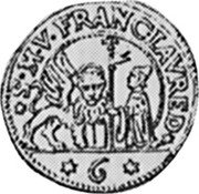 Italy 1/2 Soldo (Bezzo; 6 Bagattini) Francesco Loredan ND KM# 598 S M V FRANC LAVRED 6 coin obverse Italy 1/2 Soldo (Bezzo; 6 Bagattini) Francesco Loredan ND KM# 598 S M V FRANC LAVRED 6 coin obverse
