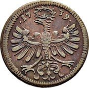 Italy 1/2 Soldo (Mezzo Soldo) Carlo VI 1739 KM# 1 17 39 coin obverse Italy 1/2 Soldo (Mezzo Soldo) Carlo VI 1739 KM# 1 17 39 coin obverse