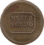 Italy 1/2 Soldo (Mezzo Soldo) Charles Louis ND (1805) C# 45 MEZZO SOLDO coin reverse Italy 1/2 Soldo (Mezzo Soldo) Charles Louis ND (1805) C# 45 MEZZO SOLDO coin reverse