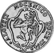 Italy 1/2 Tallero (Mezzo Tallero) Alvise Mocenigo IV 1764 KM# 685 ALOYSII MOCENICO DUCE 1764 coin obverse Italy 1/2 Tallero (Mezzo Tallero) Alvise Mocenigo IV 1764 KM# 685 ALOYSII MOCENICO DUCE 1764 coin obverse