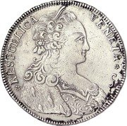 Italy 1/2 Tallero (Mezzo Tallero) Allegorical Female Bust of Republic 1780 KM# 729 RESPUBLICA VENETA coin reverse Italy 1/2 Tallero (Mezzo Tallero) Allegorical Female Bust of Republic 1780 KM# 729 RESPUBLICA VENETA coin reverse