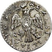 Italy 1/2 Tari (Mezzo Tari) Carlo II 1697 RC KM# 63 1697 C R REX SICILIÆ coin reverse Italy 1/2 Tari (Mezzo Tari) Carlo II 1697 RC KM# 63 1697 C R REX SICILIÆ coin reverse