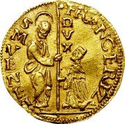 Italy 1/2 Zecchino Francesco Erizzo ND KM# 186 FRA(NC) ERI(Z) S M VENE(T) coin obverse Italy 1/2 Zecchino Francesco Erizzo ND KM# 186 FRA(NC) ERI(Z) S M VENE(T) coin obverse