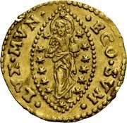 Italy 1/2 Zecchino Christ in Beaded Ellipse. Marcantonio Giustinian ND KM# 384 EGO SVM LVX MVN coin reverse Italy 1/2 Zecchino Christ in Beaded Ellipse. Marcantonio Giustinian ND KM# 384 EGO SVM LVX MVN coin reverse