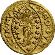 Italy 1/2 Zecchino Christ in Beaded Ellipse. Bertucci Valier ND KM# 274 EGO SVM LVX MVN coin reverse