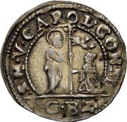 Italy 1/32 Scudo (5 Soldi) St. Justina. Carlo Contarini 1655 GBZ KM# 226 S M V CAROL CONT D coin obverse Italy 1/32 Scudo (5 Soldi) St. Justina. Carlo Contarini 1655 GBZ KM# 226 S M V CAROL CONT D coin obverse