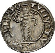 Italy 1/32 Scudo (5 Soldi) St. Justina. Carlo Contarini 1655 GBZ KM# 226 MEMOR ERO TVI IVST V 5 coin reverse Italy 1/32 Scudo (5 Soldi) St. Justina. Carlo Contarini 1655 GBZ KM# 226 MEMOR ERO TVI IVST V 5 coin reverse
