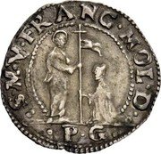 Italy 1/32 Scudo (5 Soldi) St. Justina. Venice ND PG KM# 219 S M V FRANC MOL D P G coin obverse