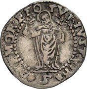 Italy 1/32 Scudo (5 Soldi) St. Justina. Giovanni Pesaro 1658 KM# 279 MEMOR ERO TVI IVST VIR 5 coin reverse Italy 1/32 Scudo (5 Soldi) St. Justina. Giovanni Pesaro 1658 KM# 279 MEMOR ERO TVI IVST VIR 5 coin reverse