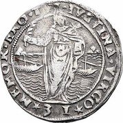 Italy 1/4 Ducato (31 Soldi) St. Justina. Francesco Erizzo ND MAM KM# 190 MEMOR ERO TVI IVSTINA VI(R)(G)(O) 31 coin reverse Italy 1/4 Ducato (31 Soldi) St. Justina. Francesco Erizzo ND MAM KM# 190 MEMOR ERO TVI IVSTINA VI(R)(G)(O) 31 coin reverse